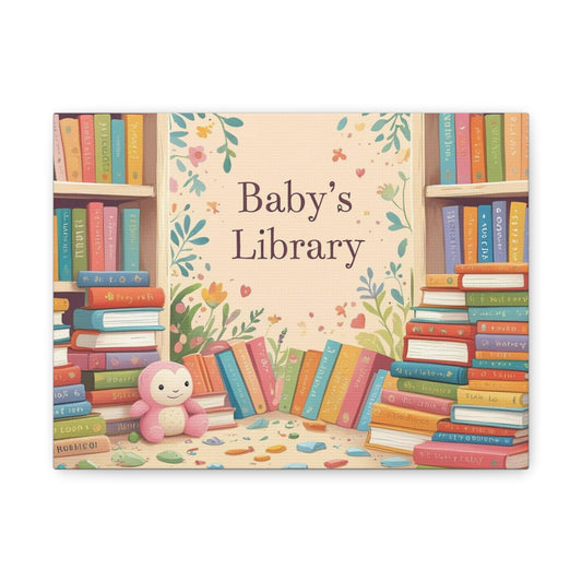 Baby's Library Canvas