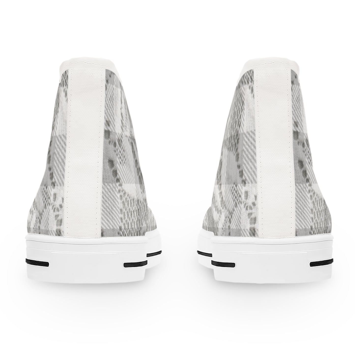 Stylish Women's High Top Sneakers - Chic Snake Print Design
