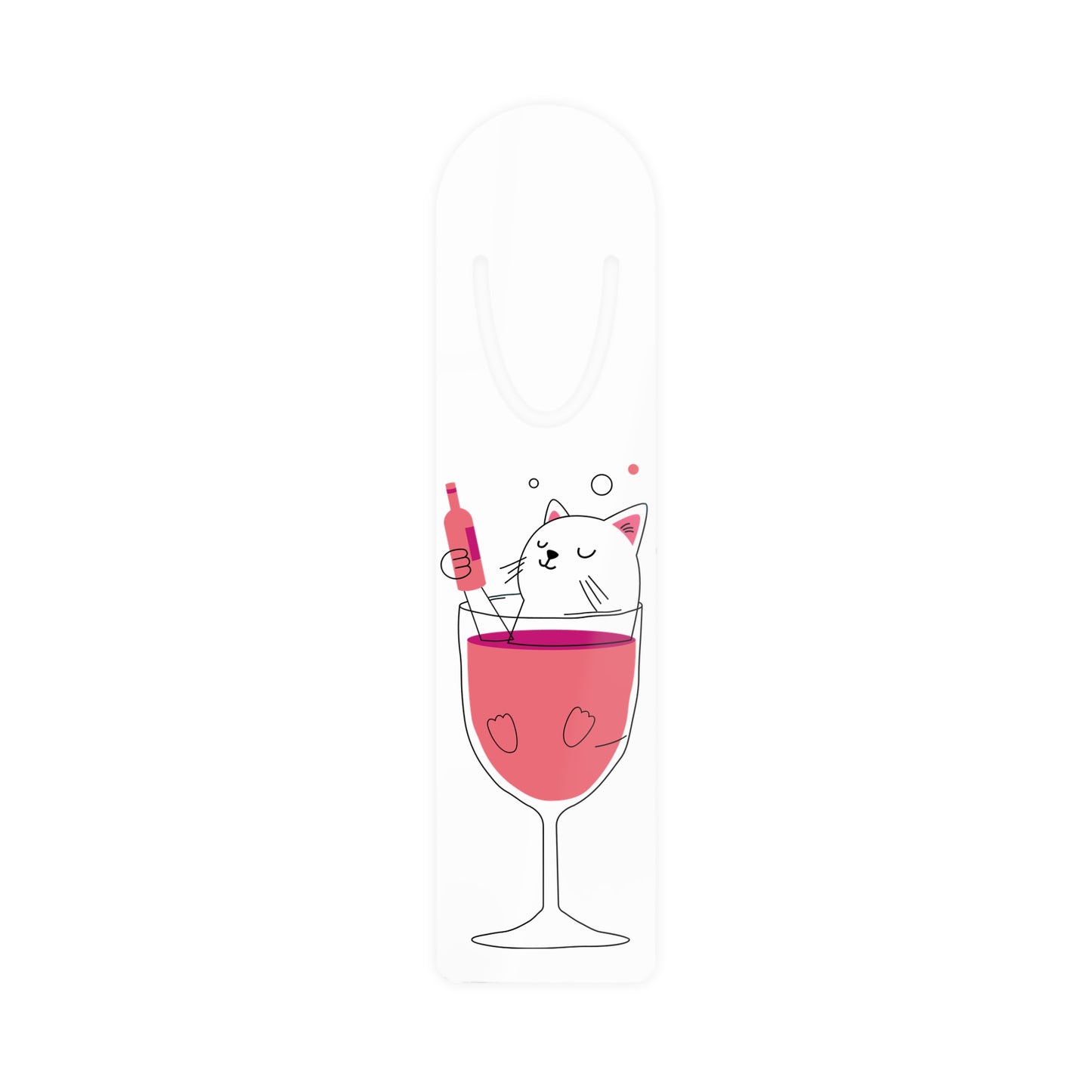 Bookmark - Cat and Wine Design