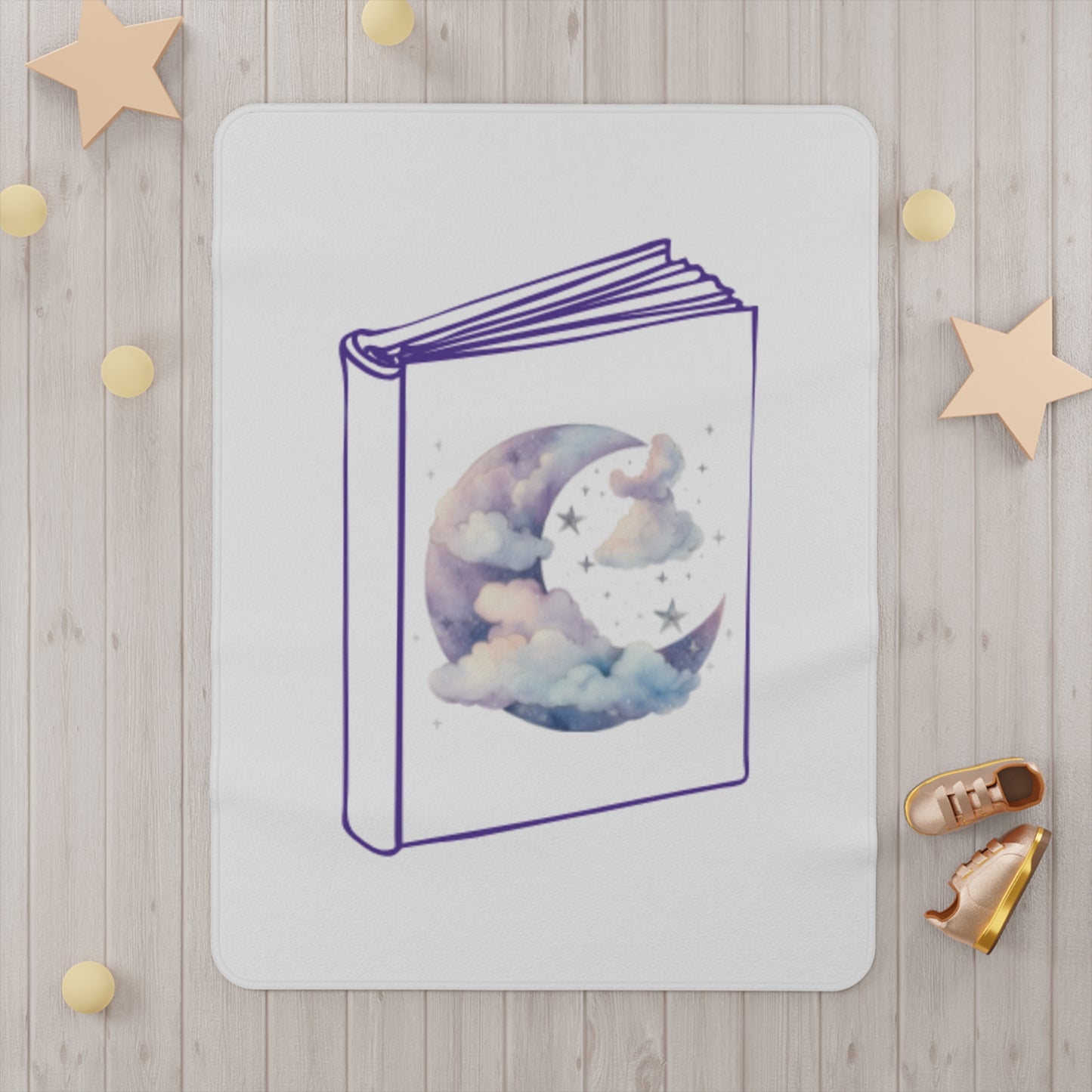 Moon Book Toddler Blanket