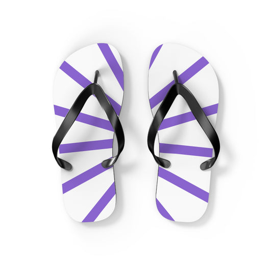 Flip Flops - Purple and White Beach Sandals