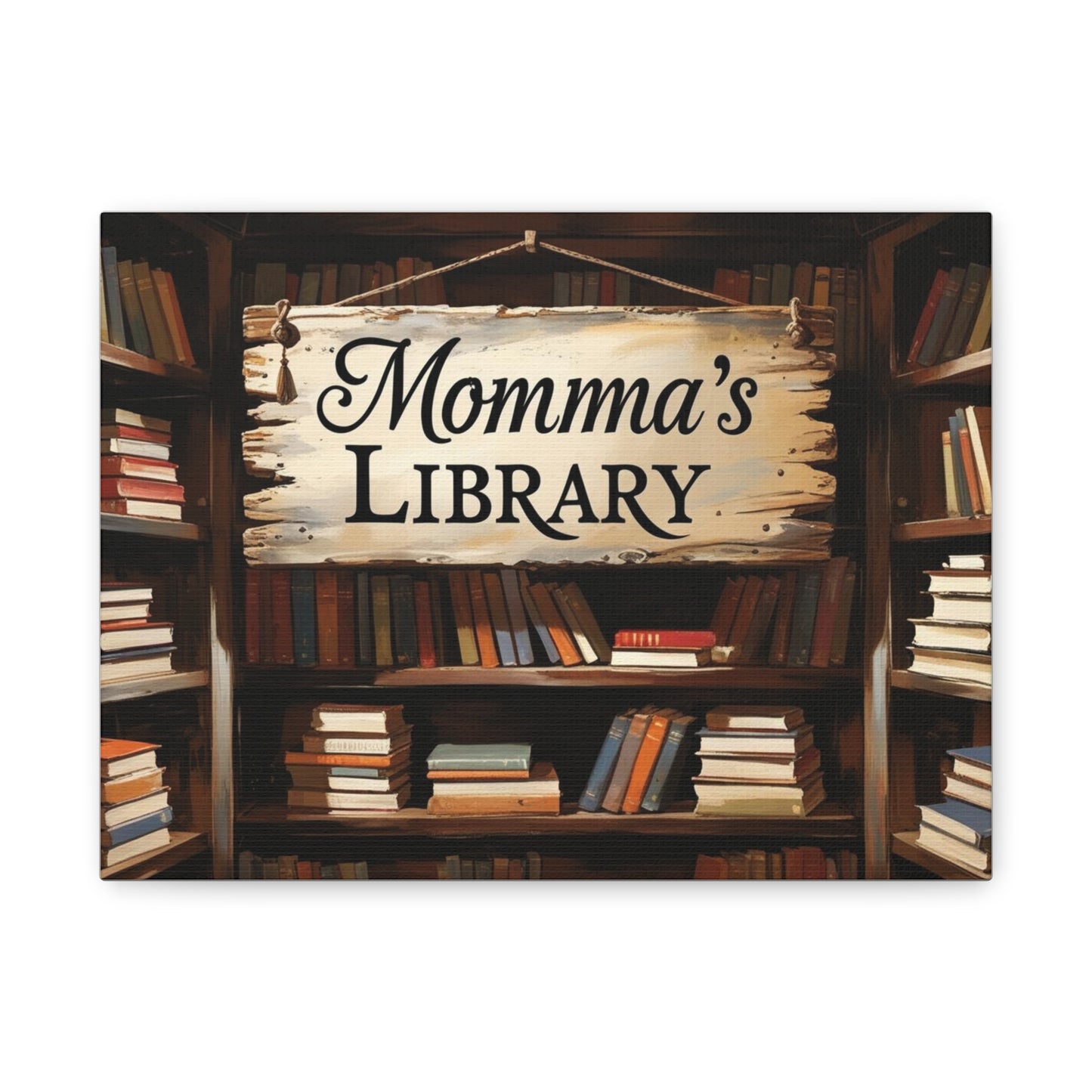 Momma's Library Canvas