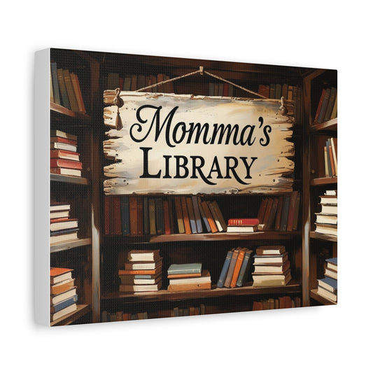 Momma's Library Canvas