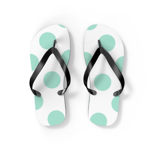 Mint Dot Flip Flops for Summer Fun