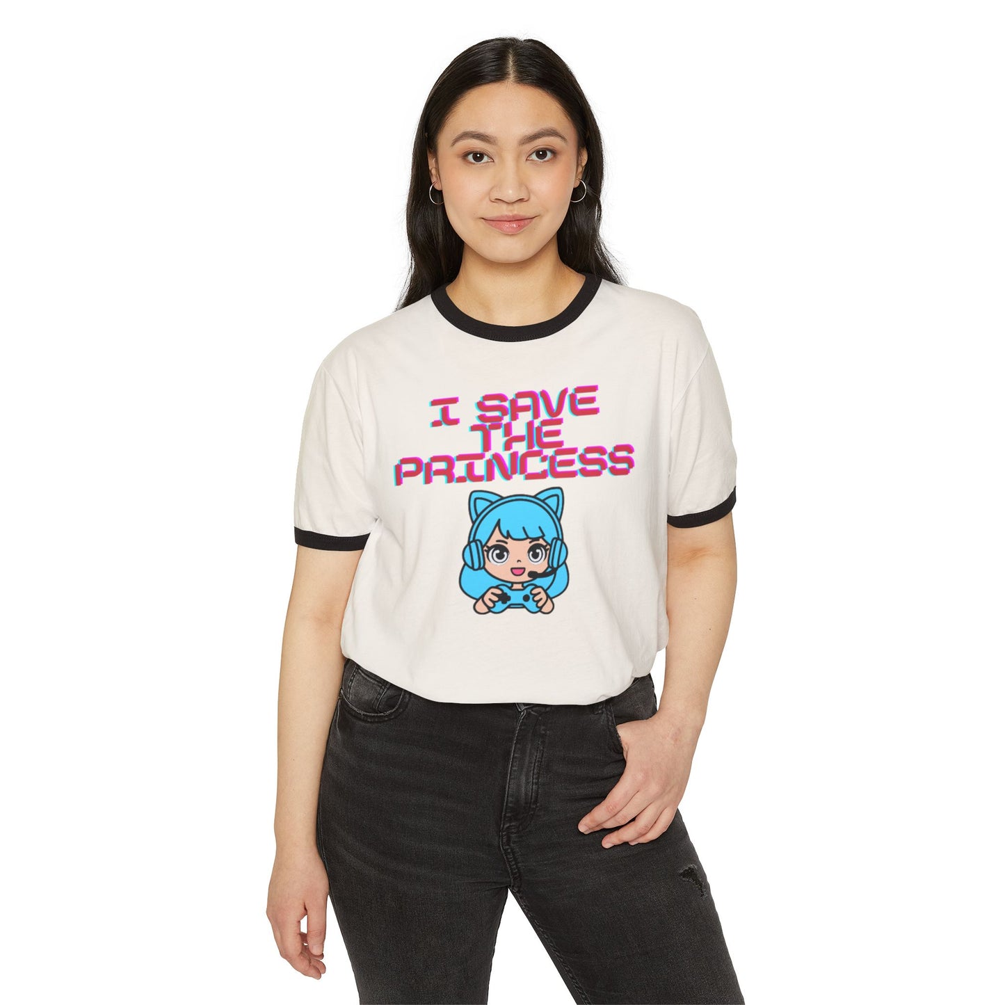 Playful Gamer Girl Ringer Tee