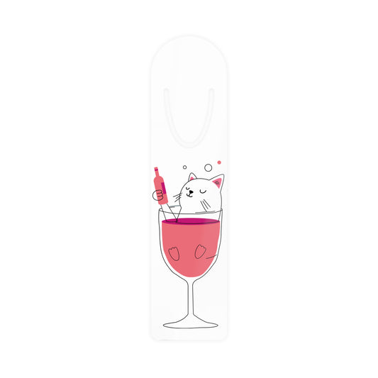 Bookmark - Cat and Wine Design