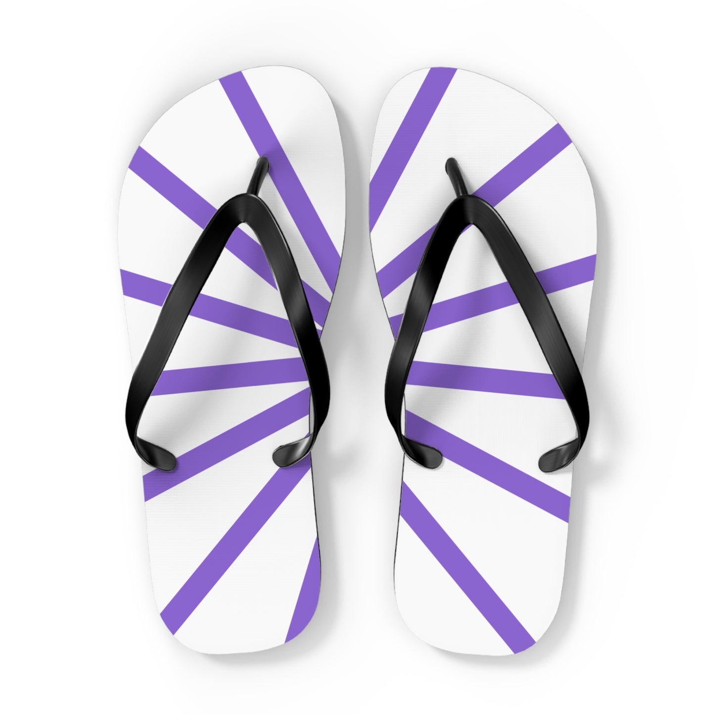 Flip Flops - Purple and White Beach Sandals