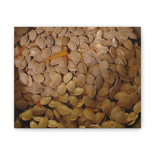 Pumpkin Seeds - Canvas Stretched, 0.75"