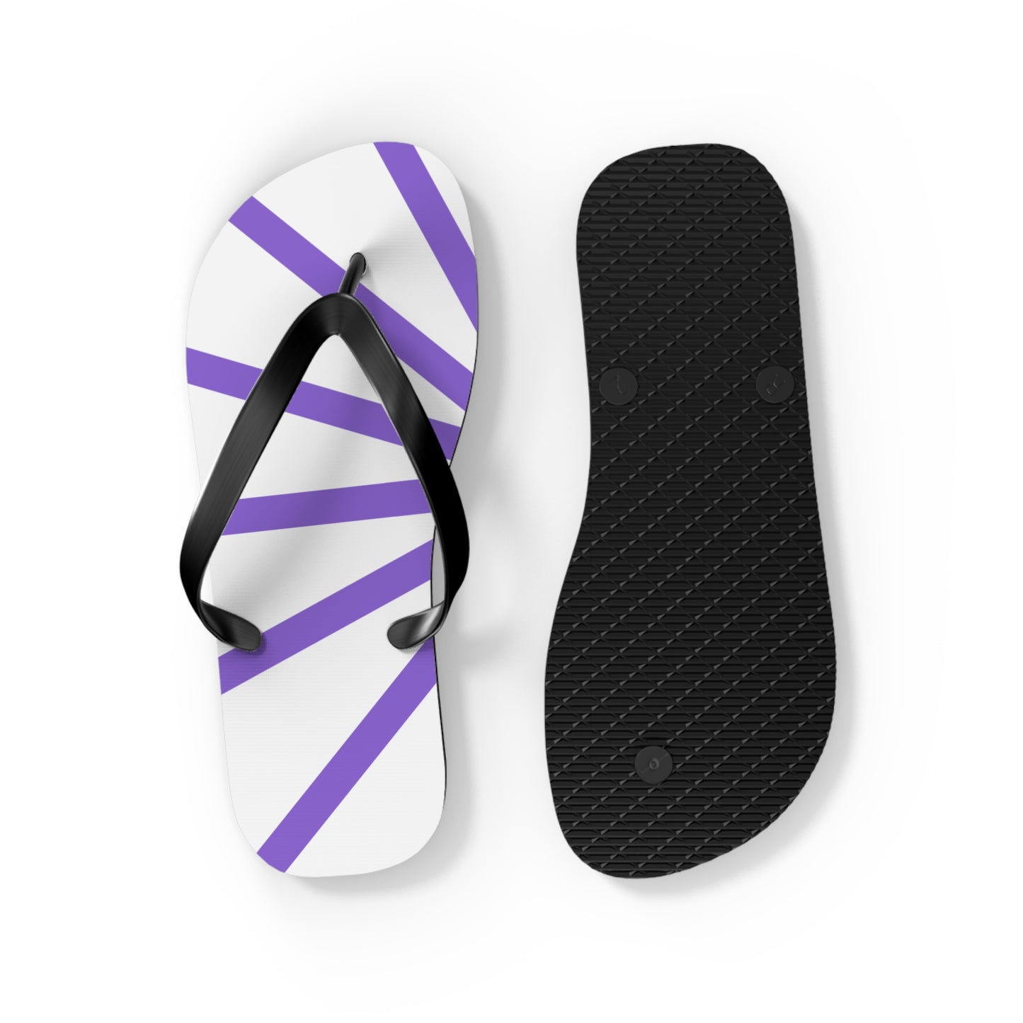 Flip Flops - Purple and White Beach Sandals