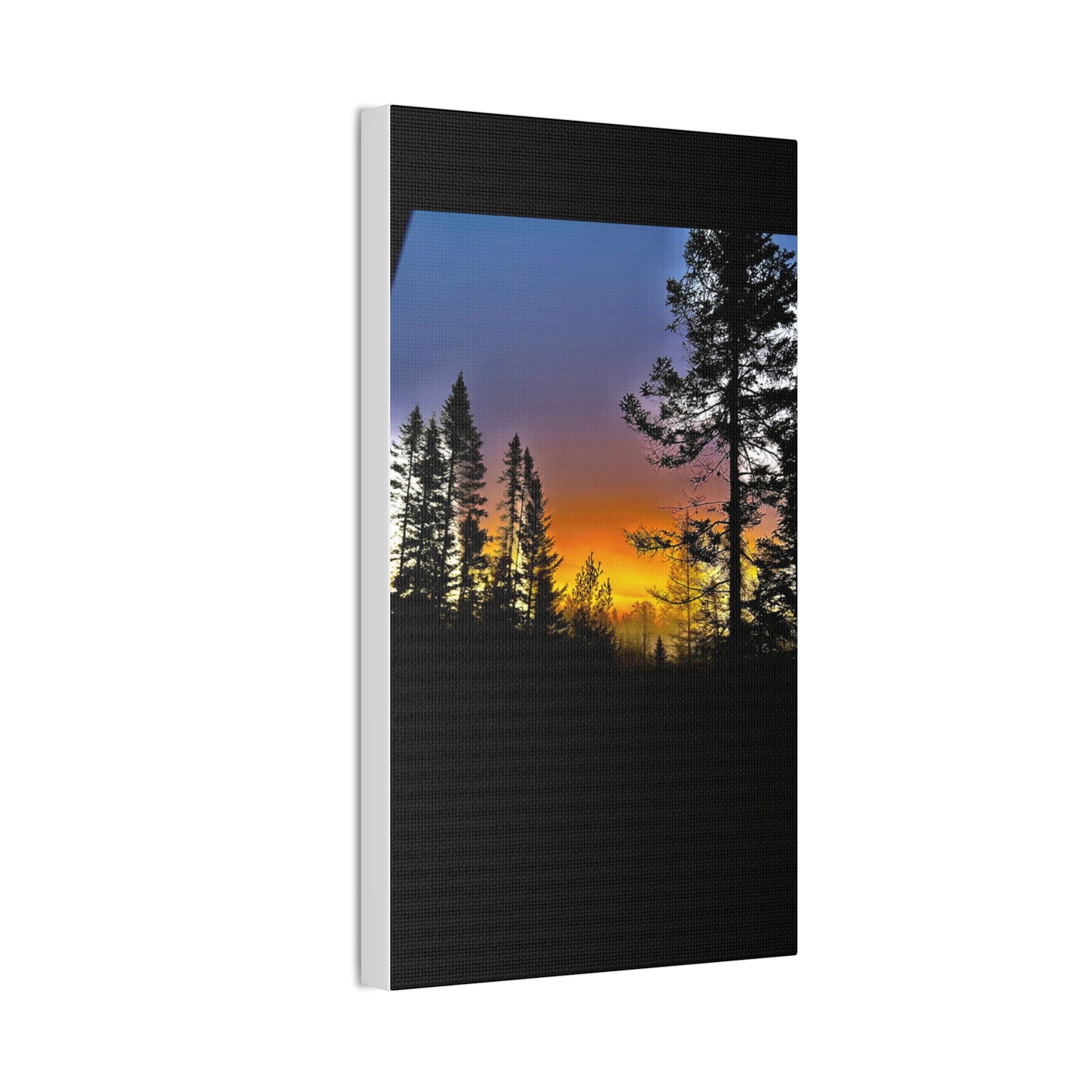 Sunset Forest Canvas Art - Stretched Wall Decor for Nature Lovers