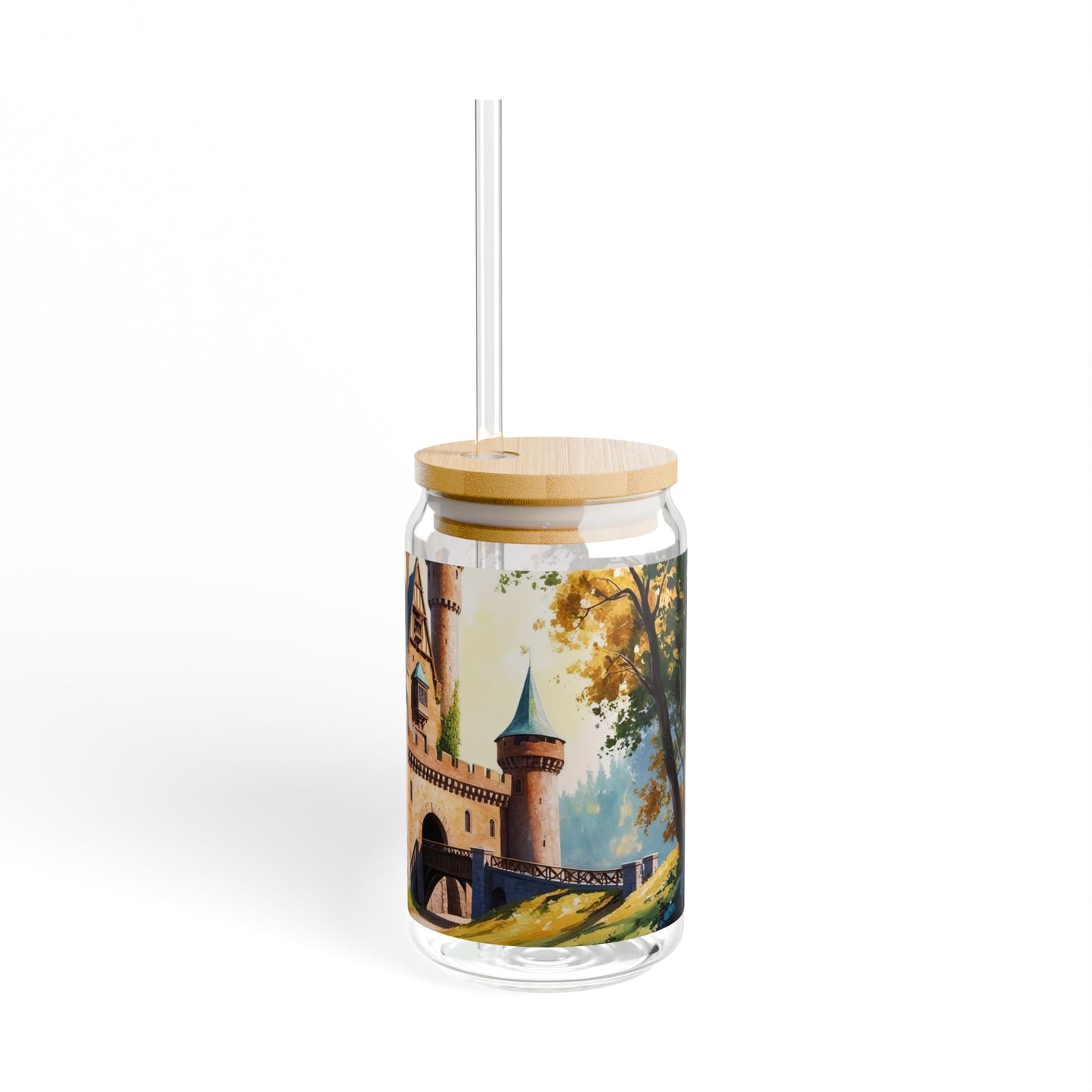 Sipper Glass, Castle Picture, 16oz