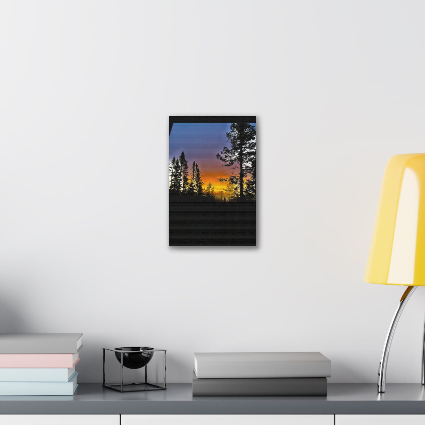 Sunset Forest Canvas Art - Stretched Wall Decor for Nature Lovers