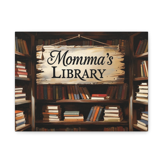 Momma's Library Canvas