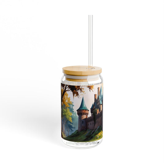 Sipper Glass, Castle Picture, 16oz