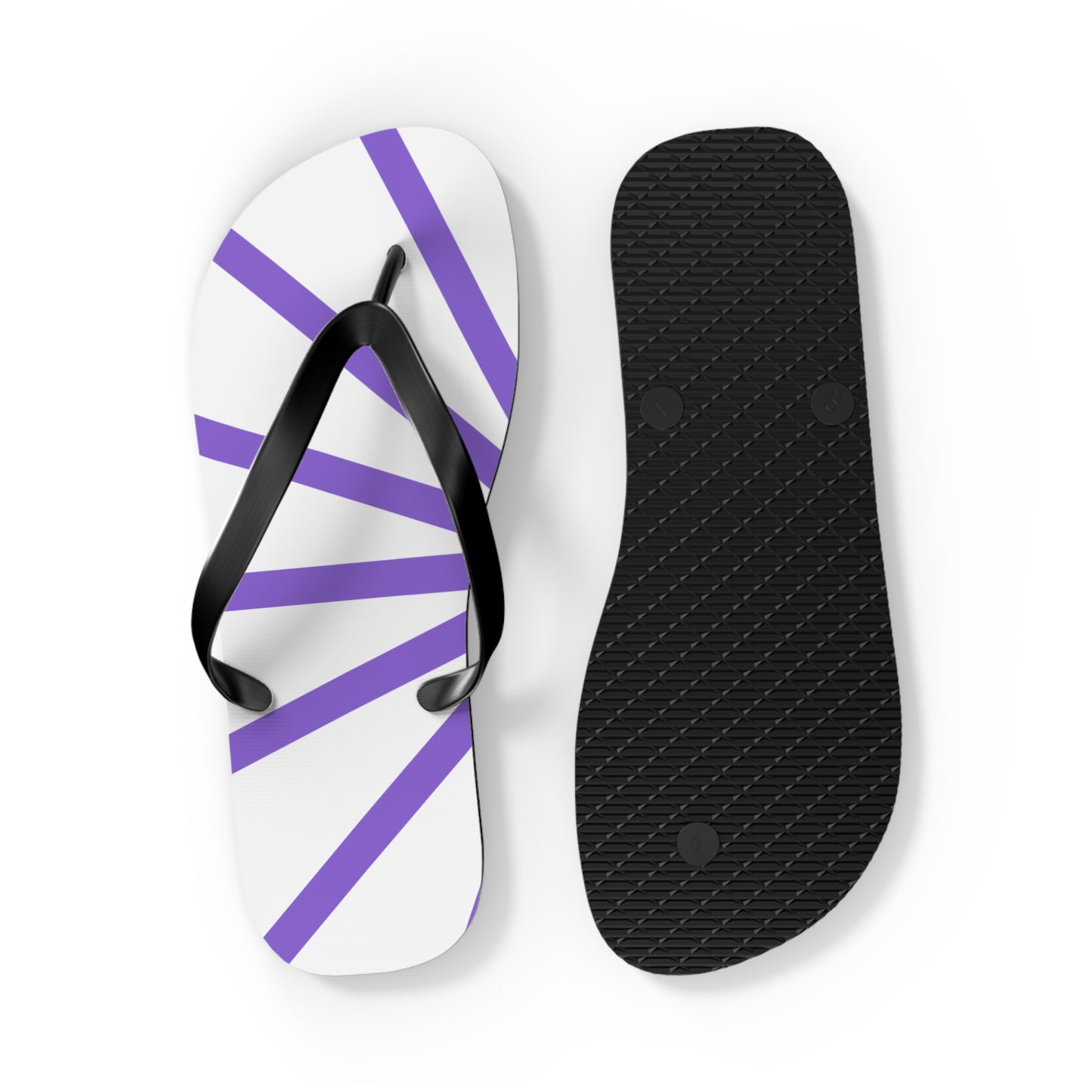 Flip Flops - Purple and White Beach Sandals