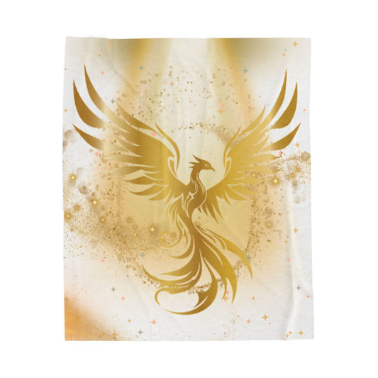 Phoenix Gold Velveteen Plush Blanket