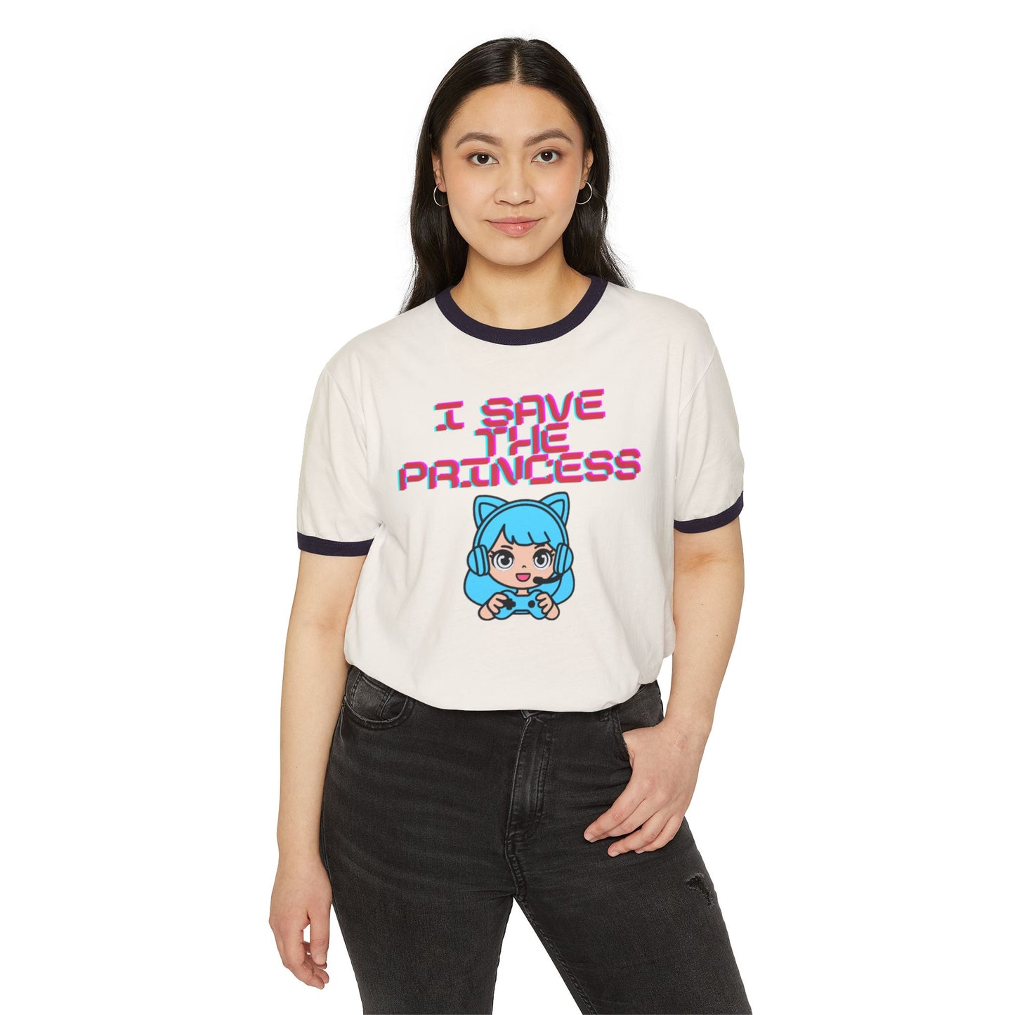 Playful Gamer Girl Ringer Tee