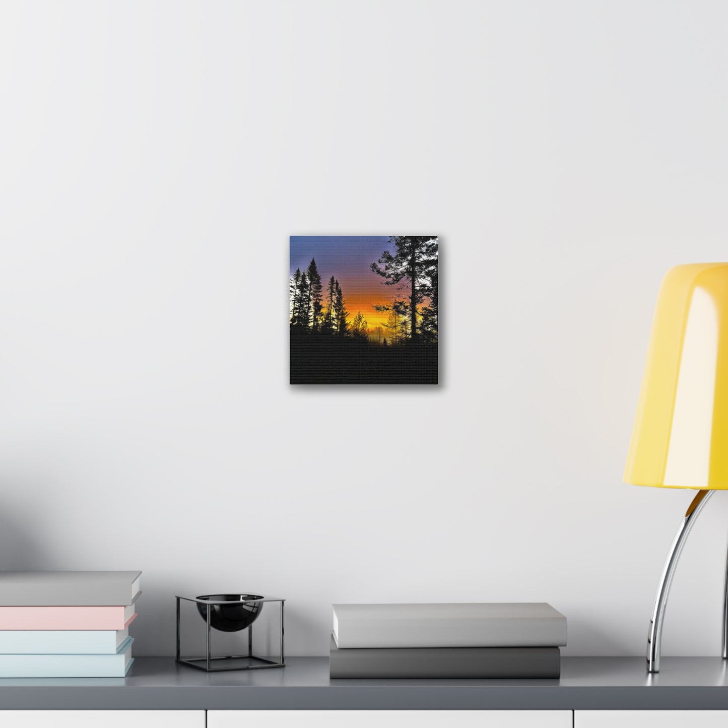 Sunset Forest Canvas Art - Stretched Wall Decor for Nature Lovers