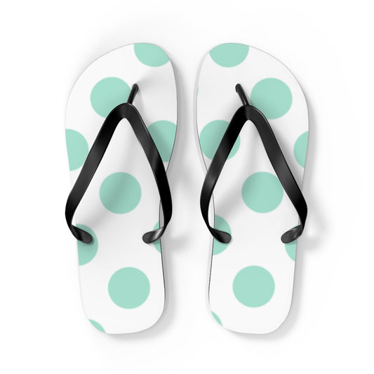Mint Dot Flip Flops for Summer Fun