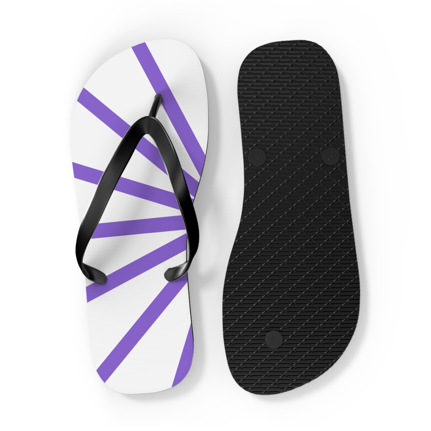 Flip Flops - Purple and White Beach Sandals
