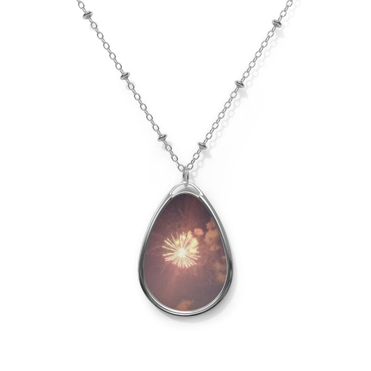Fireworks Oval Necklace