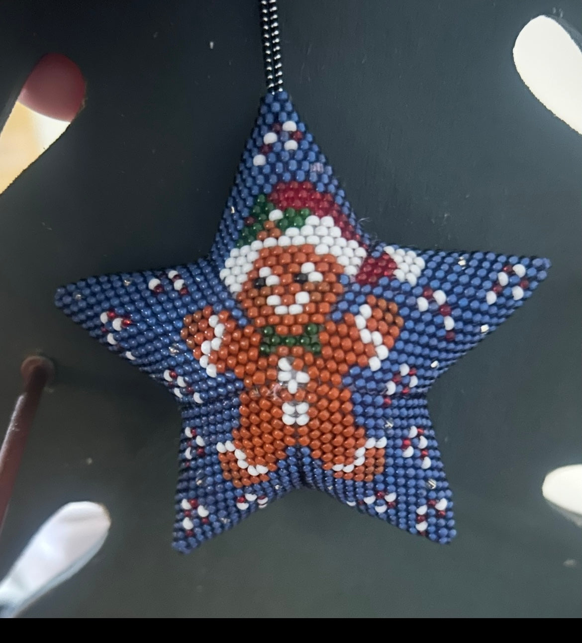 Gingerbread Bead Star Ornament