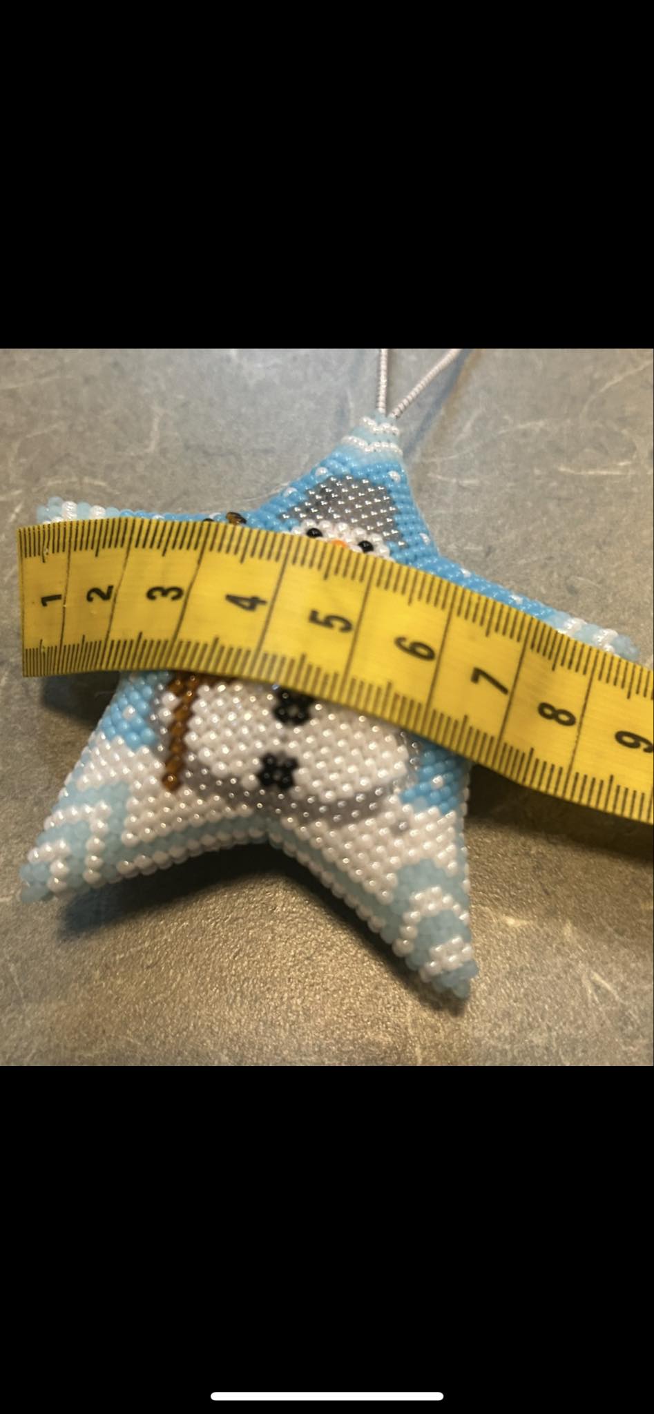 Snowman Star Ornament