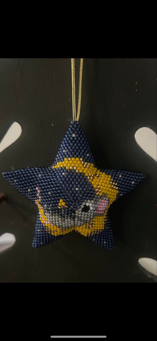 Moon Bead Star Ornament