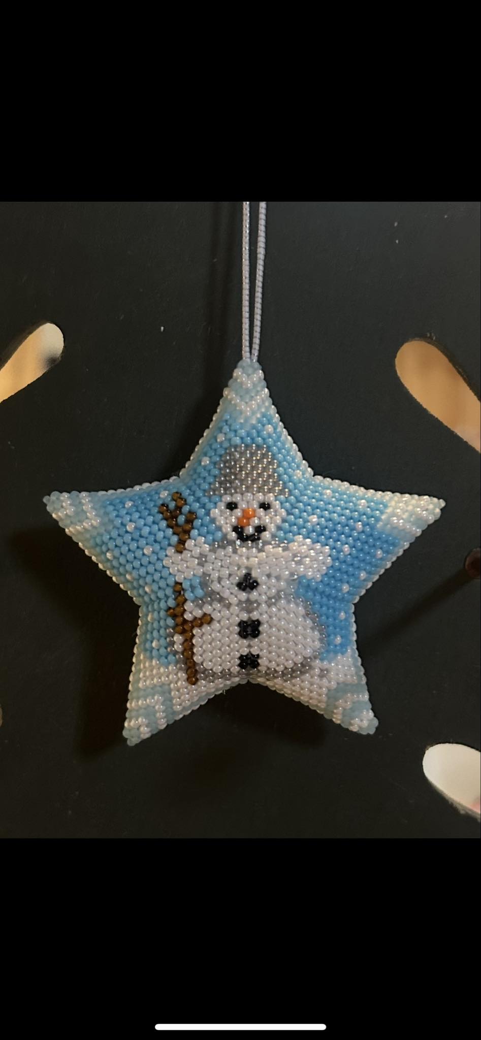 Snowman Star Ornament